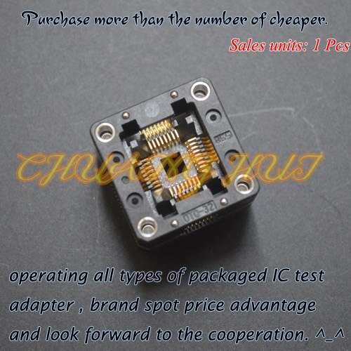 QFP32 TQFP32 ic ׽Ʈ  OTQ-32-0.8-003 OTQ-32-0.8-02 ׽Ʈ  ġ = 0.8mm ũ = 7x7mm 9x9mm
